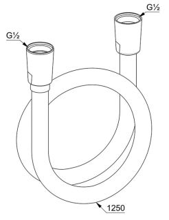 Душевой шланг Kludi Logoflex 125см хром 6105505-00